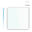 LED 1Gang Wall Dimmer Switch 1way Touch Sensor Switch Led Light Wall Switch Glass Panel EU Standard Blue Backlight 10A