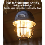 Vintage Style Ceramic Wick Camping Light Rechargeable LED Super Bright Camping Light 4 Lighting Modes Waterproof Outdoor Light