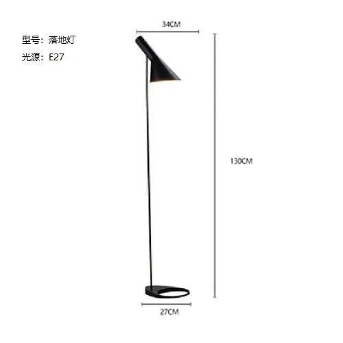 Modern LED Corner Floor Lamp Black White Lights Designer Arne Jacobsen Study Living Room Bedroom Stand Decoration Home Lighting
