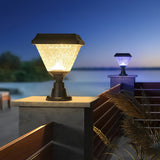 Outdoor LED Solar Column Light - Waterproof Dimmable Garden Pillar Lamp