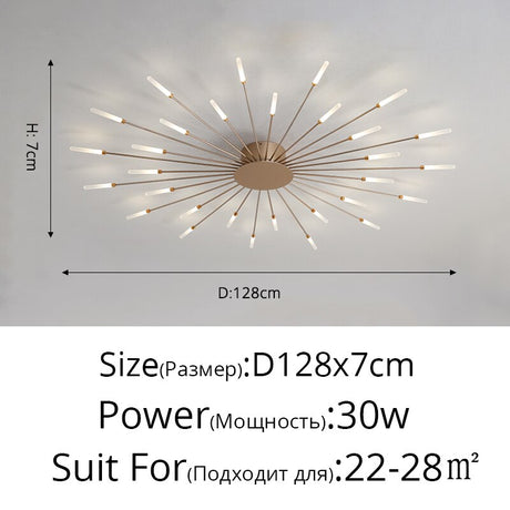 2023 Modern Led Ceiling Chandelier Lamp for Living Dining Room Nordic Creative Bedroom Hall Hanging Ceiling Light Fireworks Lamp