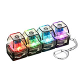 Light-Up Keyboard Switch Keychain - Clickable LED Fidget Toy & Stress Reliever
