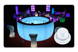 85mm Mini USB Rechargeable RGBW LED Light Base with Remote - Mood Lighting Enhancer for Wedding & Event Decor