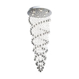 Modern Luxury Spiral Crystal Ceiling Fixture Long Cascading Crystal Design for Duplex Stairwell High Ceiling Home Lighting