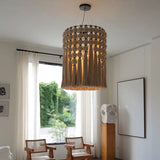 Nordic Wabi Sabi Minimalist Handmade Cotton Rope Bosnian Tassel Chandelier Living Dining Room Bedroom Pendant Light Lamp Fixture