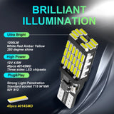 2PCS T15 W16W 4014 45-SMD LED Backup Reverse Light Bulbs - Canbus Error-Free High-Power Lamps