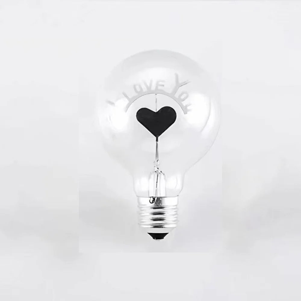 Energy Saving Rose Flame Light Bulb Sunflower Heart Art Light Bulb Atmosphere Love Creative Night Lamp Party