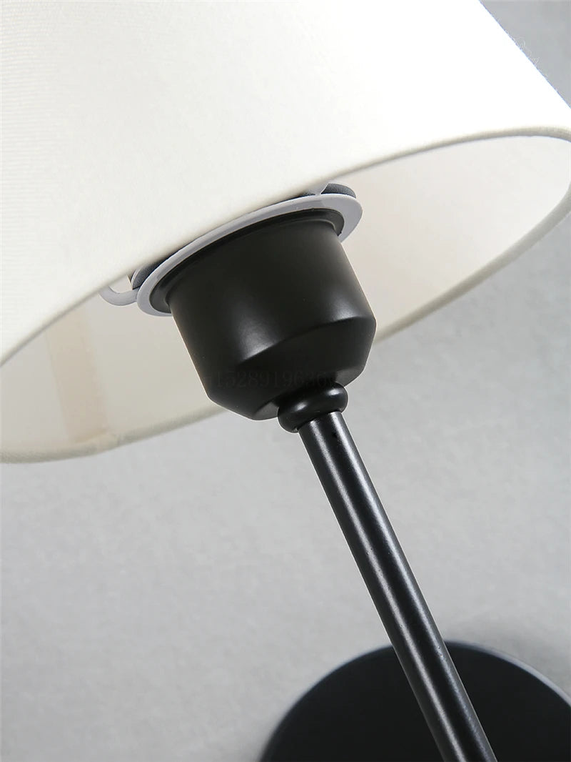 Modern American Wall Lamp for Bathroom Mirror Light Bedroom Room Decor Corridor Cloth shade Sconce 100V-220V Hard wired