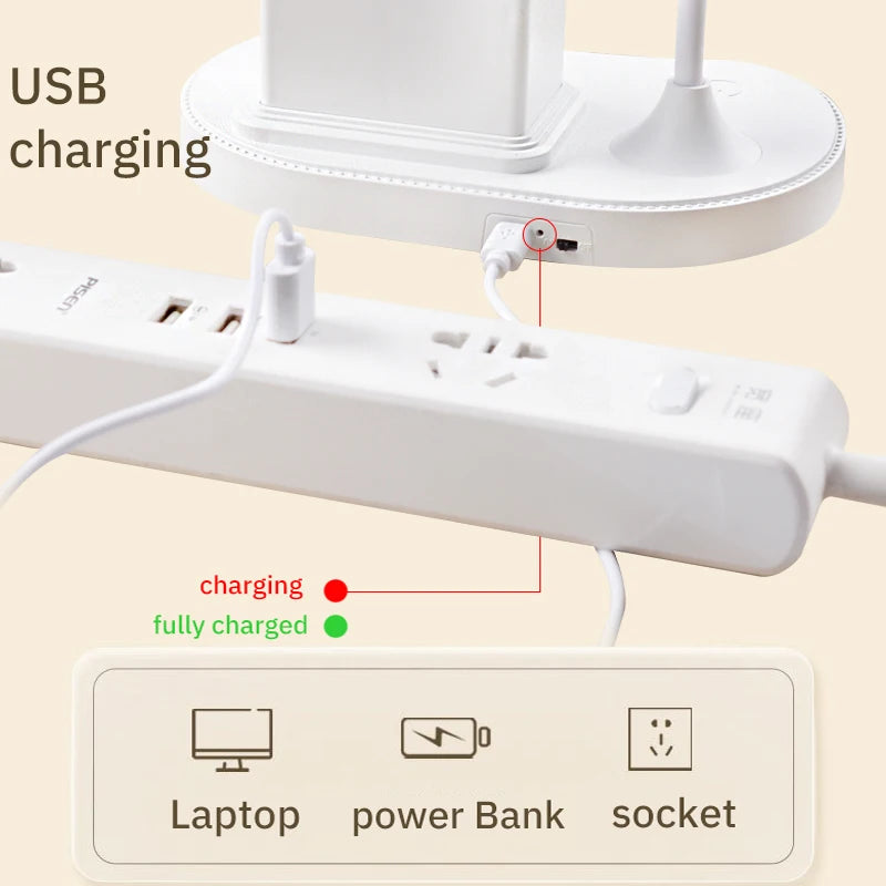 Touch Dimming Lamp Foldable LED eye protection lamp Pen Holder Reading lamp