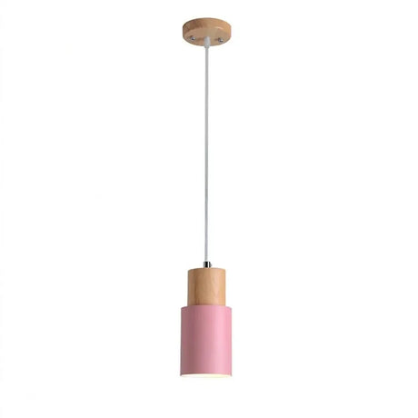 Nordic Pendant Light Wooden Macaron LED Iron Hanging Lamps For Living Room Bedroom Bedsides Restaurant Cafe's Home Decor's Lighting
