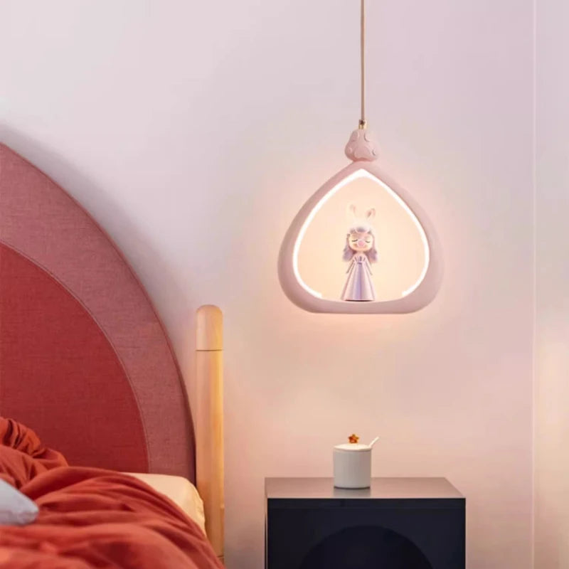 Princess Room Chandelier - Cute Cream Style LED Light for Girls Bedroom