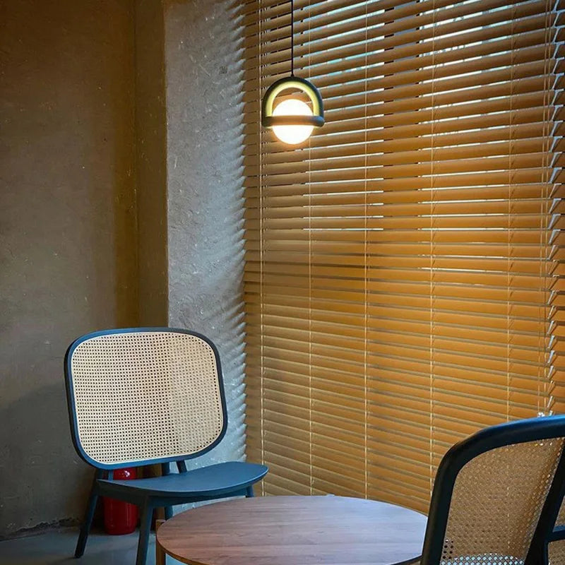 New Style LED Pendant Lights Acrylic Ball Black White Green Red Yellow Metal G4 Bulb For Dining Room Kitchen Bedroom Office