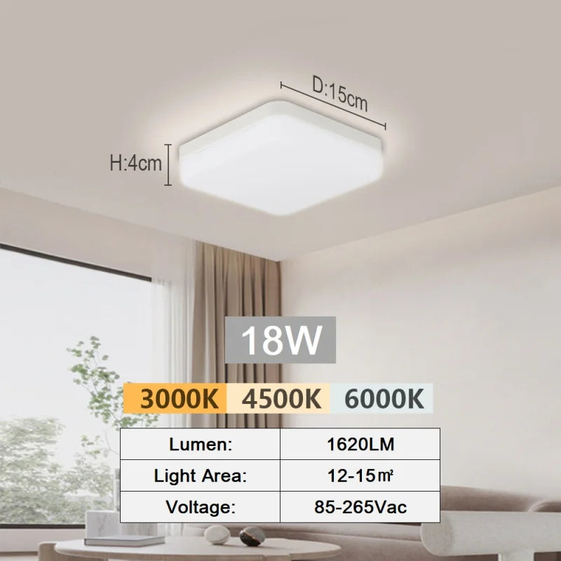 Modern LED Ceiling Panel Light - 18W 24W 36W 48W Indoor Lamp
