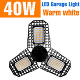 200W Deformable LED Garage Light (E26/E27) AC85-265V - Foldable High Bay Ceiling Lamp for Workshop, Warehouse & Basement