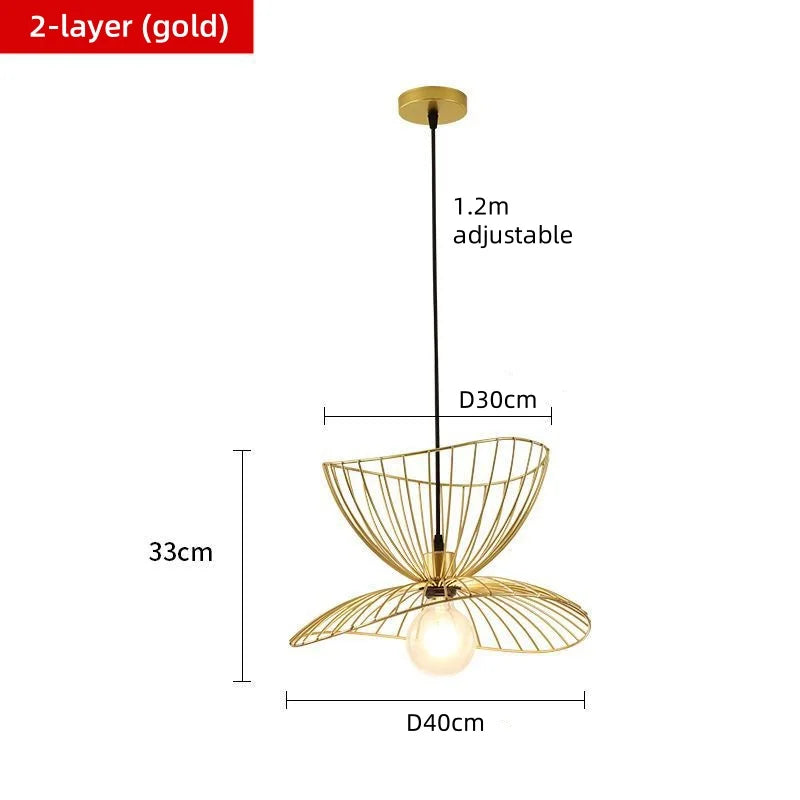 Nordic art pendant light living room dining room bedroom hallway foyer balcony modern minimalist wrought iron lighting fixtures