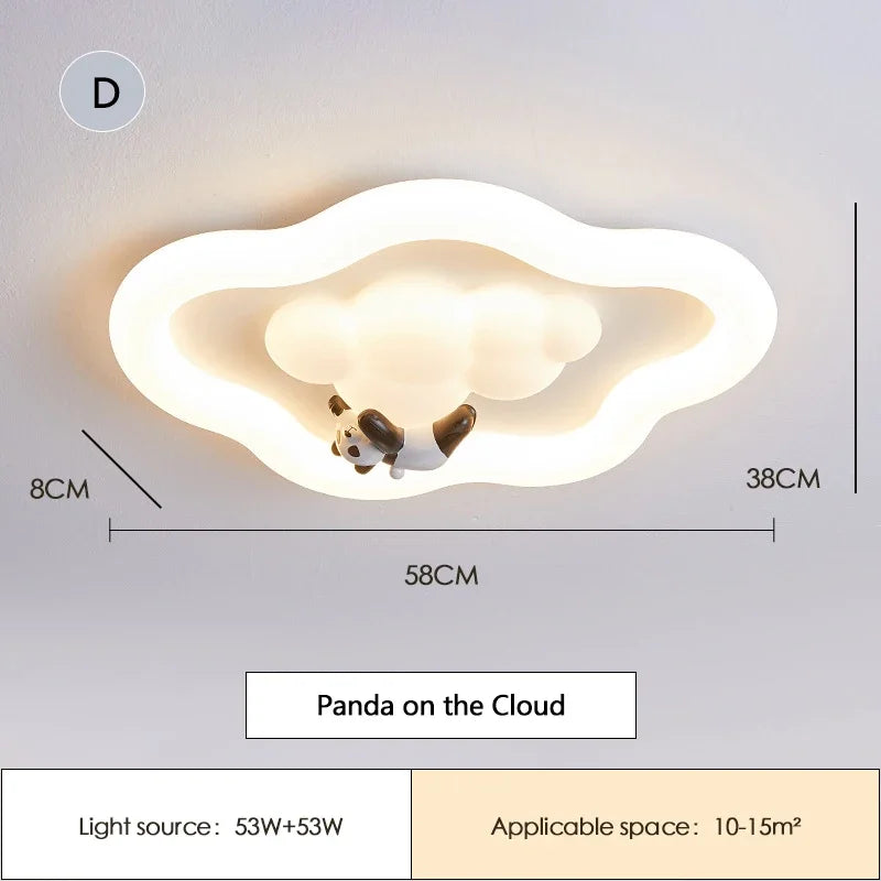 Modern Cream Style Nursery Decor Boy Girl Bedroom Ceiling Lamps Cloud Light LED Children's Room Baby Room Ceiling Lights