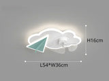 Nordic Ceiling Fan Lamp for Bedroom Kids Room Stylish Decor with Tiny LED Spotlights Ideal for Nursery and Children's
