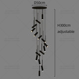 Nordic Modern LED Spotlight Staircase Chandelier Bedside Pendant Lamps Living Room Adjustable Angle Island Lights Designer Style