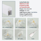 LED Hexagon Light Garage Lamp Lighting Tube AC85-265V Ceiling Lights LED Lighting Aluminum Safety For Garage Factory Market GYM