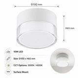 7W Circular Spot Light, 3000K 4000K Optional, LED Downlight Surface Mounted Nordic Ceiling Light Living Room Lighting