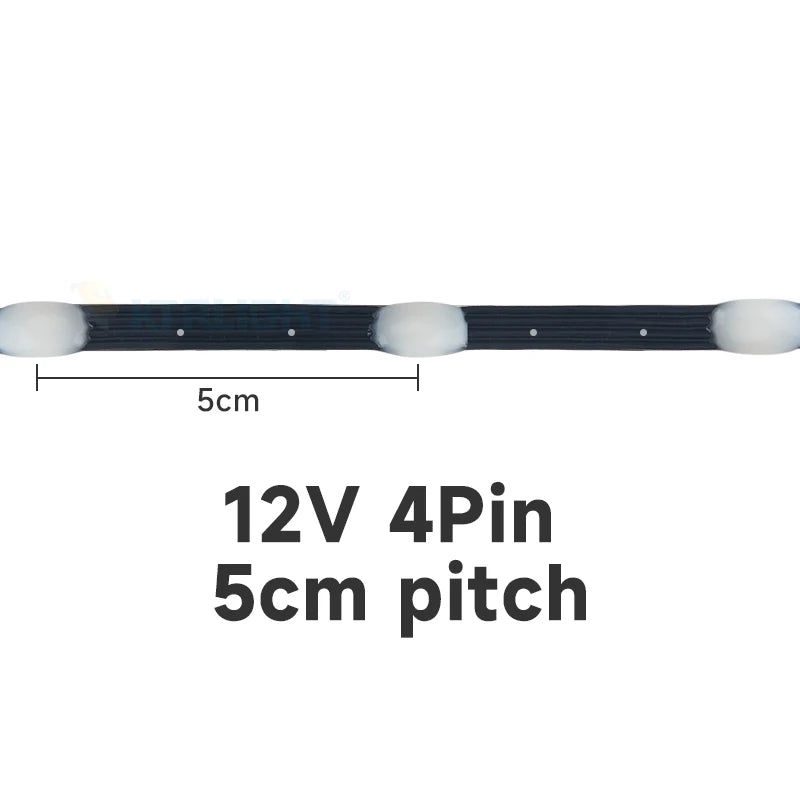 Ktrlight 12V 4pin WS2811 Data/GND/Return Black and transparent addressable Christmas Lights Addressable WS2812B RGBIC Seed Pixel
