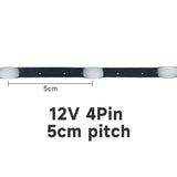 Ktrlight 12V 4pin WS2811 Data/GND/Return Black and transparent addressable Christmas Lights Addressable WS2812B RGBIC Seed Pixel