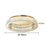 Italian Light Luxury Round Crystal Ceiling Lamp Modern High-end Luxury Villa Nordic Creative Living Room Warm LED Eye Protection