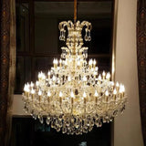 Luxury Large Crystal Chandelier - Modern Led Candle Chandelier For Hotel Lobby Villa Living Room & Entryway Lighting