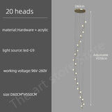 Modern Duplex Staircase LED Pendant Light - Living Room Long Hanging Lamp
