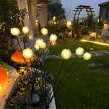 LED Solar Dandelion Lawn Lamp - Waterproof Ground Plug Landscape Lighting