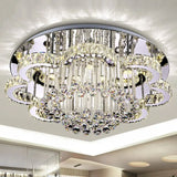 Led Lighting Square Round Ceiling Chandelier Lustre Lamp Crystal Ceiling Lamp Modern Minimalist Pendant Villa Living Room Lamp