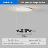 Modern Ring Pendant Lamp Remote Control Dimmable Warm White Eye Protection Led Chandelier Kitchen Island Dining Room