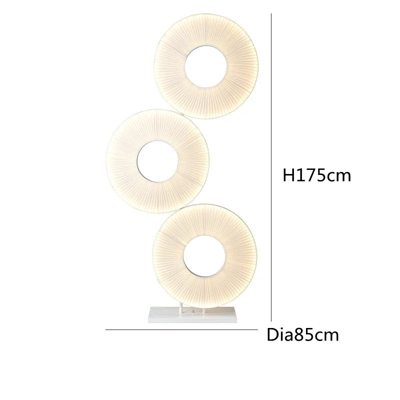 Modern Fabric Pendant Light Designer Iris Pendant Lights for Living Room Hotel Lobby Restaurant Decor LED White Round Chandelier
