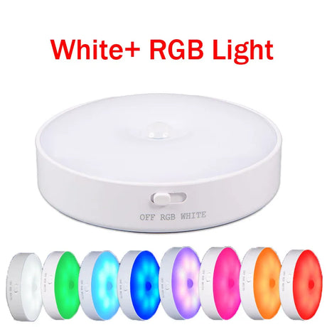 Night Light LED With PIR Motion Sensor Rechargeable USB Kitchen Cabinet Night Lamp For Bedroom Room Decoration