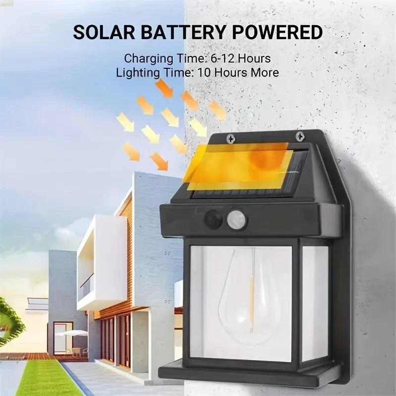 Solar Outdoor Wall Light - Waterproof LED Energy Lamp for Garden & Fence