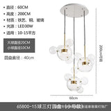 Nordic Mickey Chandelier Bubble Ball Led Pendant Lights Creative Personality Restaurant Kitchen Glass Ball Bar Indoor Lighting