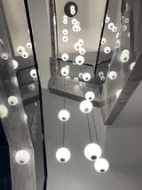 LED Minimalist Style Chandelier Hanging Stairs Pendent Lamp Designer Living Room Kitchen Bedroom Pendant Light Indoor Lighting