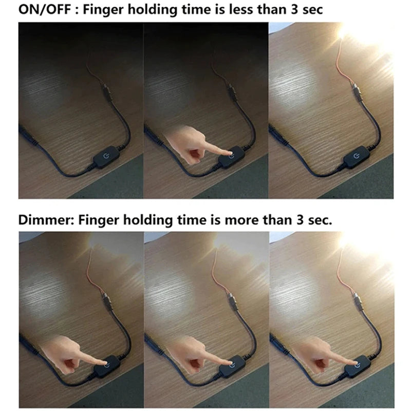 LED Strip Touch Dimmer Brightness Control LED Dimmer Switch 1keys Dimmer 12V-24V Light Switch Adjustment