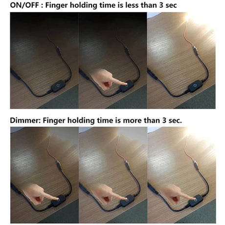 LED Strip Touch Dimmer Brightness Control LED Dimmer Switch 1keys Dimmer 12V-24V Light Switch Adjustment