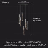 Modern Crystal Pendant Lamp - Luxury LED Hanging Light for Dining Room