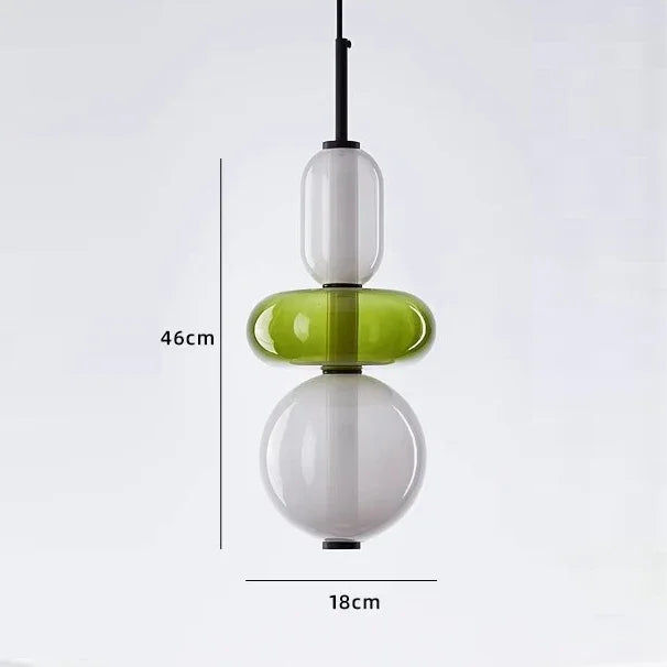 LED Pendant Light Restaurant Candy Glass LED Chandelier Luxury Stair Villa Master Bedroom Ceiling Lamps Home Decor Lamp Designer