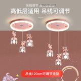 Princess Room Pendant Light Creative Pink Cartoon Unicorn LED Eye Protection Headboard Simple  Bedroom Children's Room Light