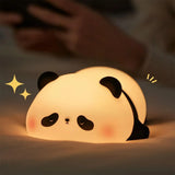 2025 LED Night Lights Cute Sheep Panda Duck Silicone Lamp USB Rechargeable Timing Bedside Decor Kids nightlight Birthday Gift