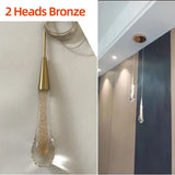 Post-Modern Crystal Glass Led Pendant Lights Hanglamp Tear Drop Light Restaurant Bar Indoor Hanging Lamp Staircase Chandelier