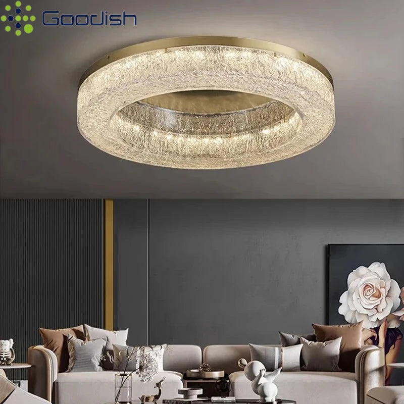 Modern Led Ceiling Lights Crystal Chandelier with Luxury Lamps for Living Dining Room Bedroom Hall Art Lighting Home Decoration