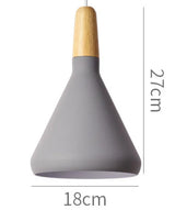 Modern Pendant Light Nordic Hanging Light Fixuture Suspension Macaron Dinning Living Room Hall Decoration Wood LED Lamp Lampara