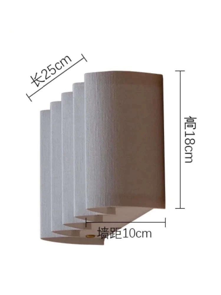 Wabi-sabi Nordic Individual Wave Wall Lamp LED Atmosphere Fabric Art Decorative Wall Sconces Living Room Bedroom Bedside Stairs
