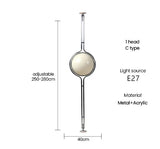 Floor Lamp Simple Design Led Chrome Metal  White Acrylic Ball Light Living Room Hotel Room Home Home Decoration Lamp