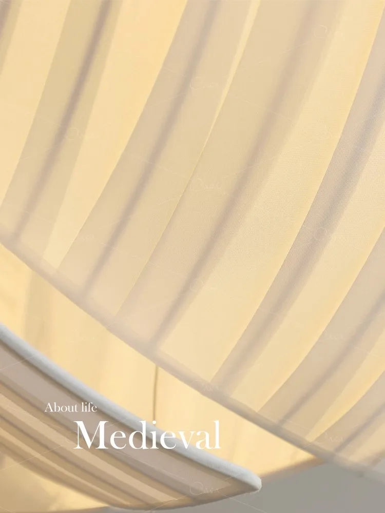 Modern Designer Wabi-Sabi Fabric Led Pendant Light Living Dining Room Led Chandeliers Lighting Home Decors Hanging Lamp Luminaire