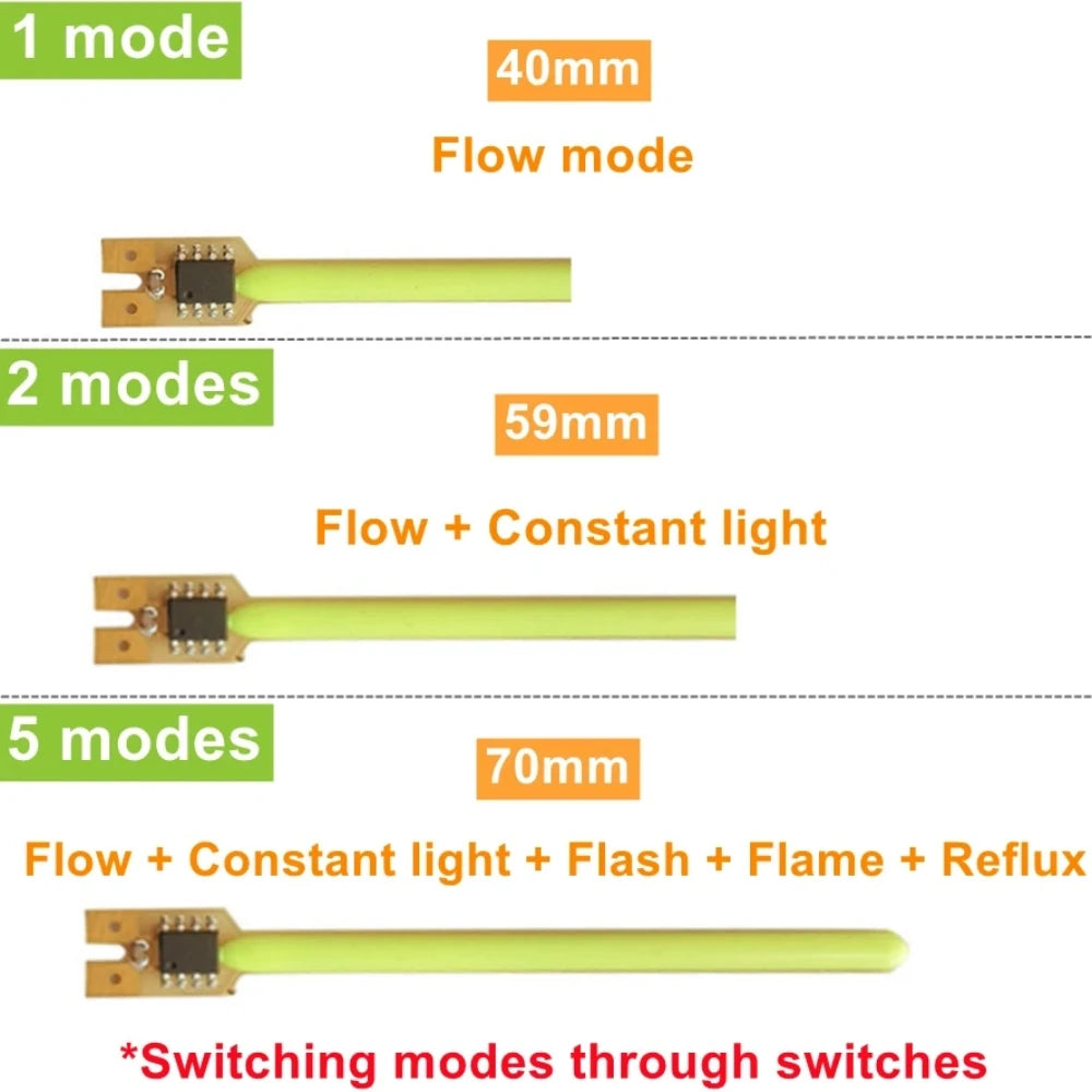 3V COB Meteor Shower LED Filament Light (40mm/59mm/70mm) - No-Solder Plug-Play Diodes